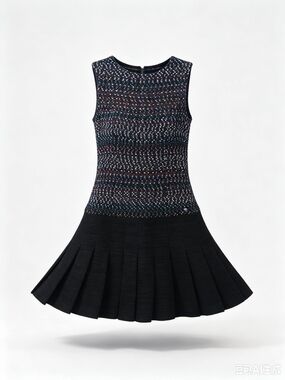 Chanel sleeveless tweed dress